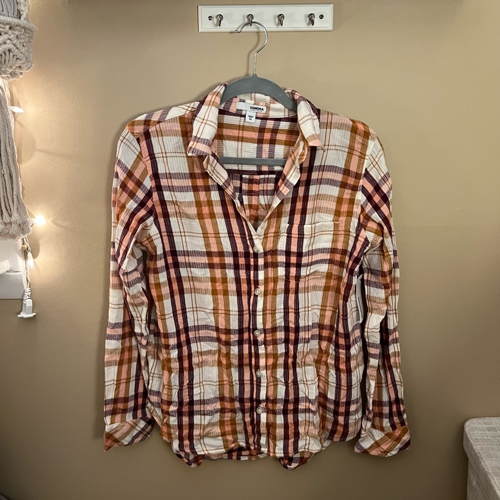 Cute girly flannel size M